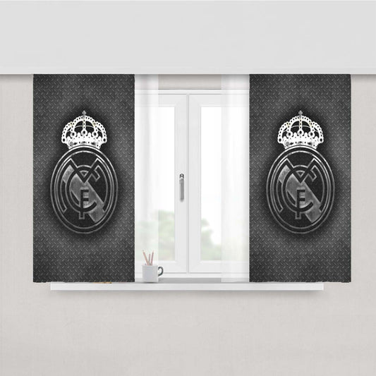 Real Madrid F.C Metal Carbon Peach Skin Window Curtains