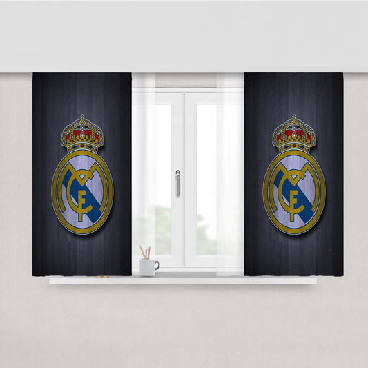 Real Madrid Fc Walpaper Peach Skin Window Curtains