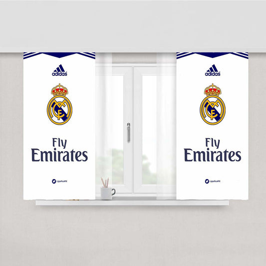 Real Madrid Fly Emirates Jersey Peach Skin Window Curtains