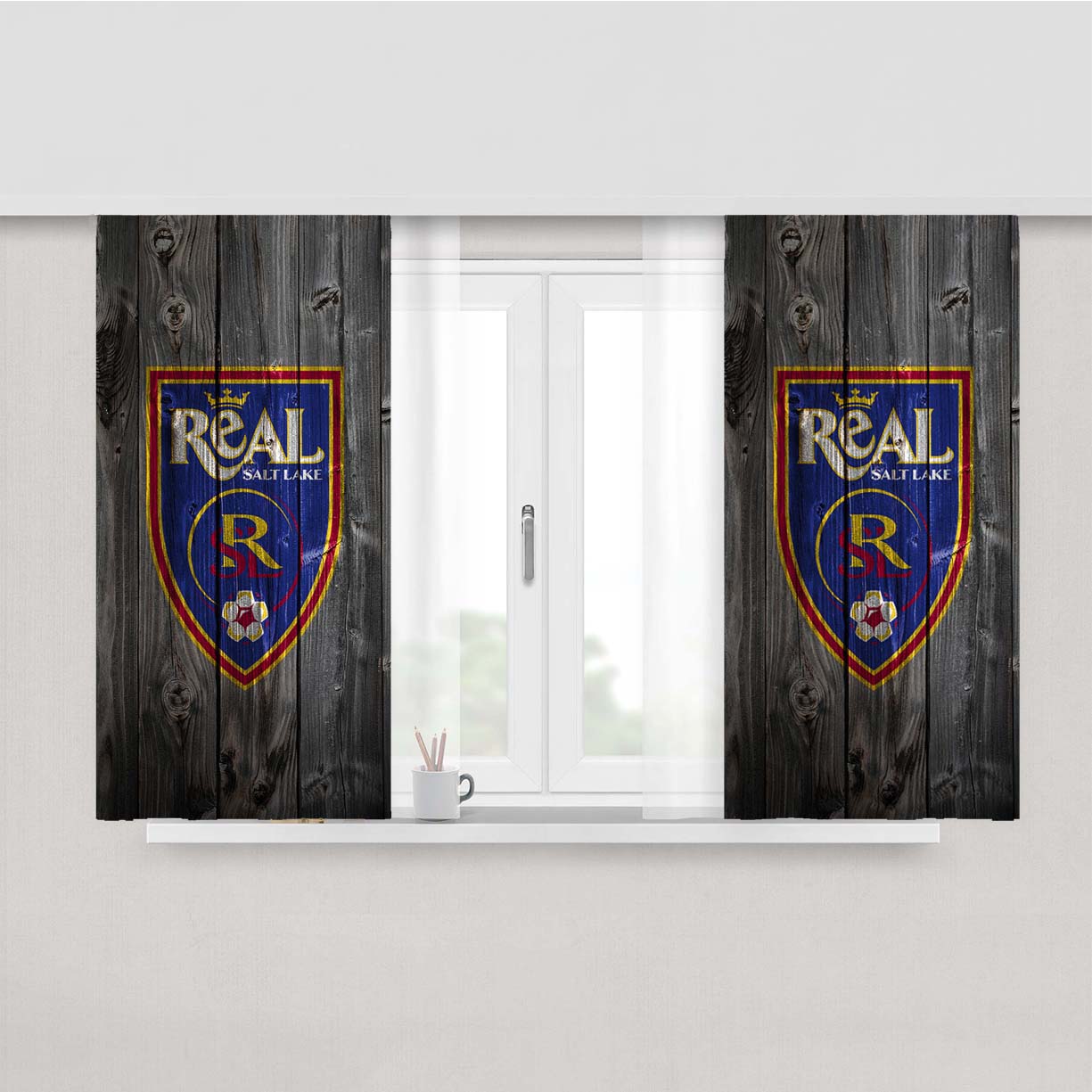 Real Salt Lake Peach Skin Window Curtains