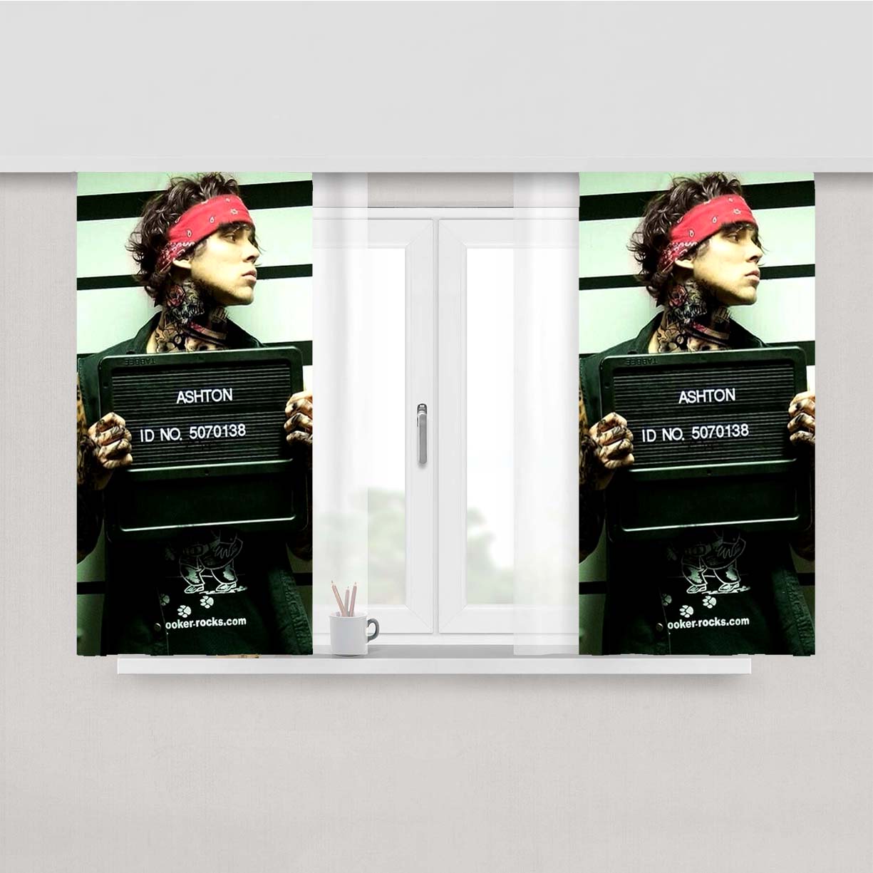 Really Punk Rock Ash Peach Skin Window Curtains