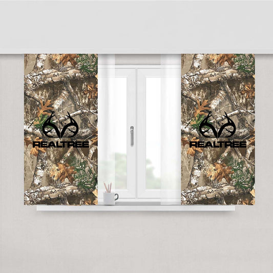 Realtree Black X Skinit Camouflage Peach Skin Window Curtains
