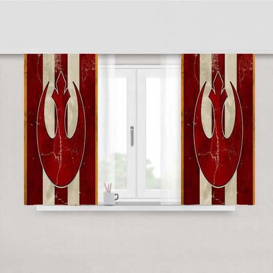 Rebel Alliance Helm Logo Peach Skin Window Curtains