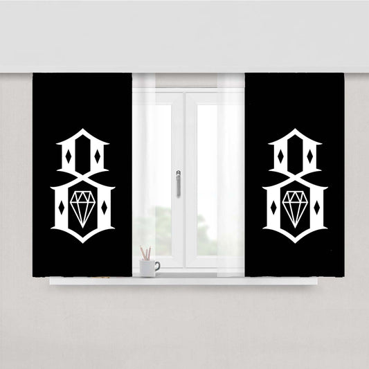 Rebel Eight Diamond Logo Peach Skin Window Curtains