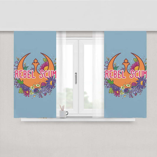 Rebel Scum Peach Skin Window Curtains