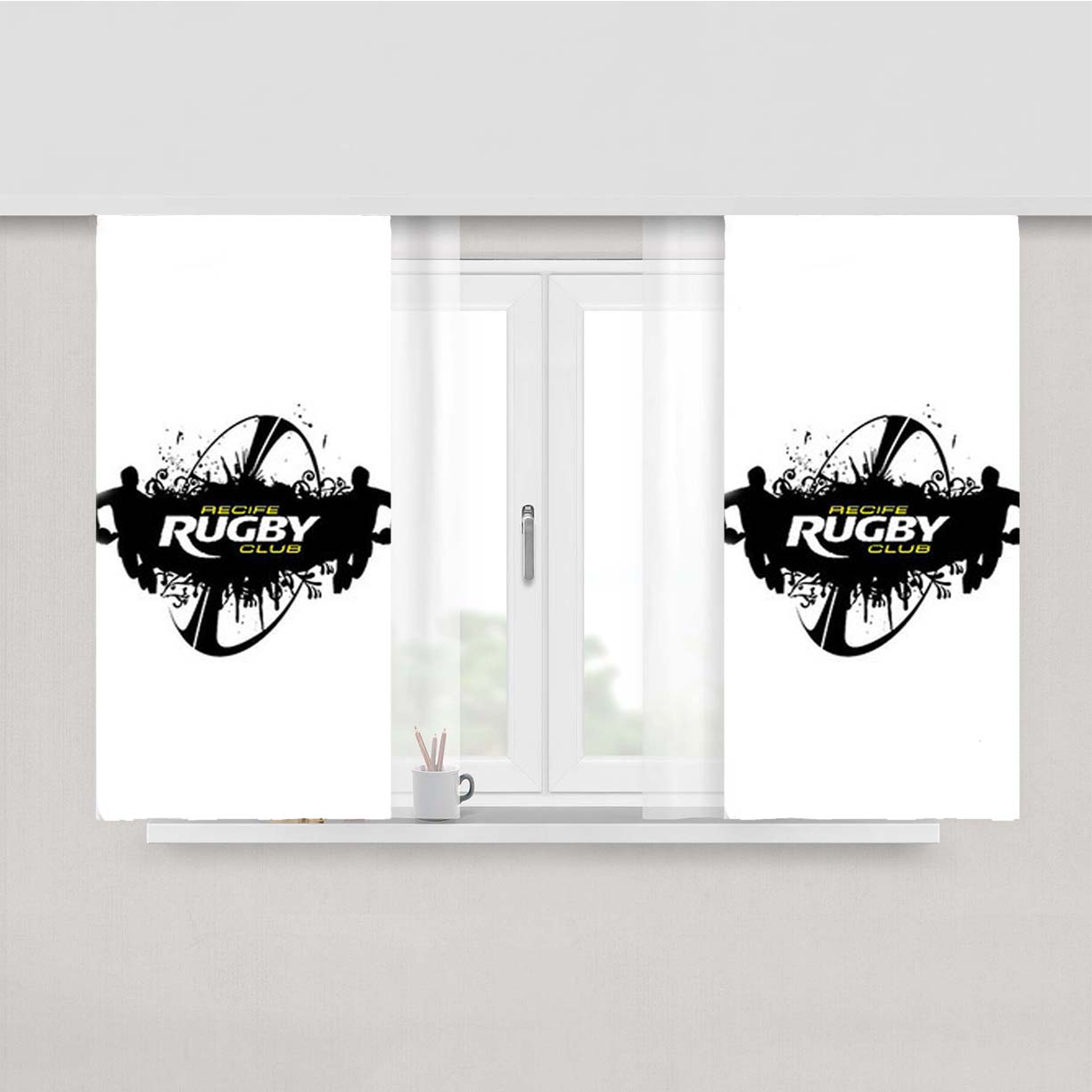 Recife Rugby Club Peach Skin Window Curtains