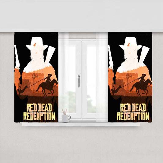 Red Dead Redemption Peach Skin Window Curtains