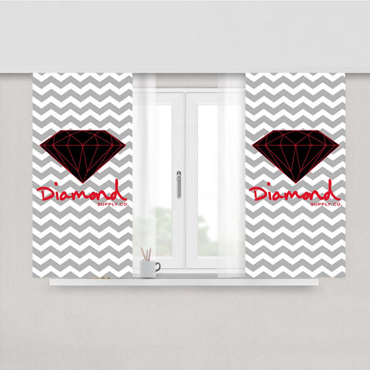 Red Diamond Supply Co Chevron Peach Skin Window Curtains
