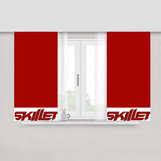 Red Skillet Simple Peach Skin Window Curtains