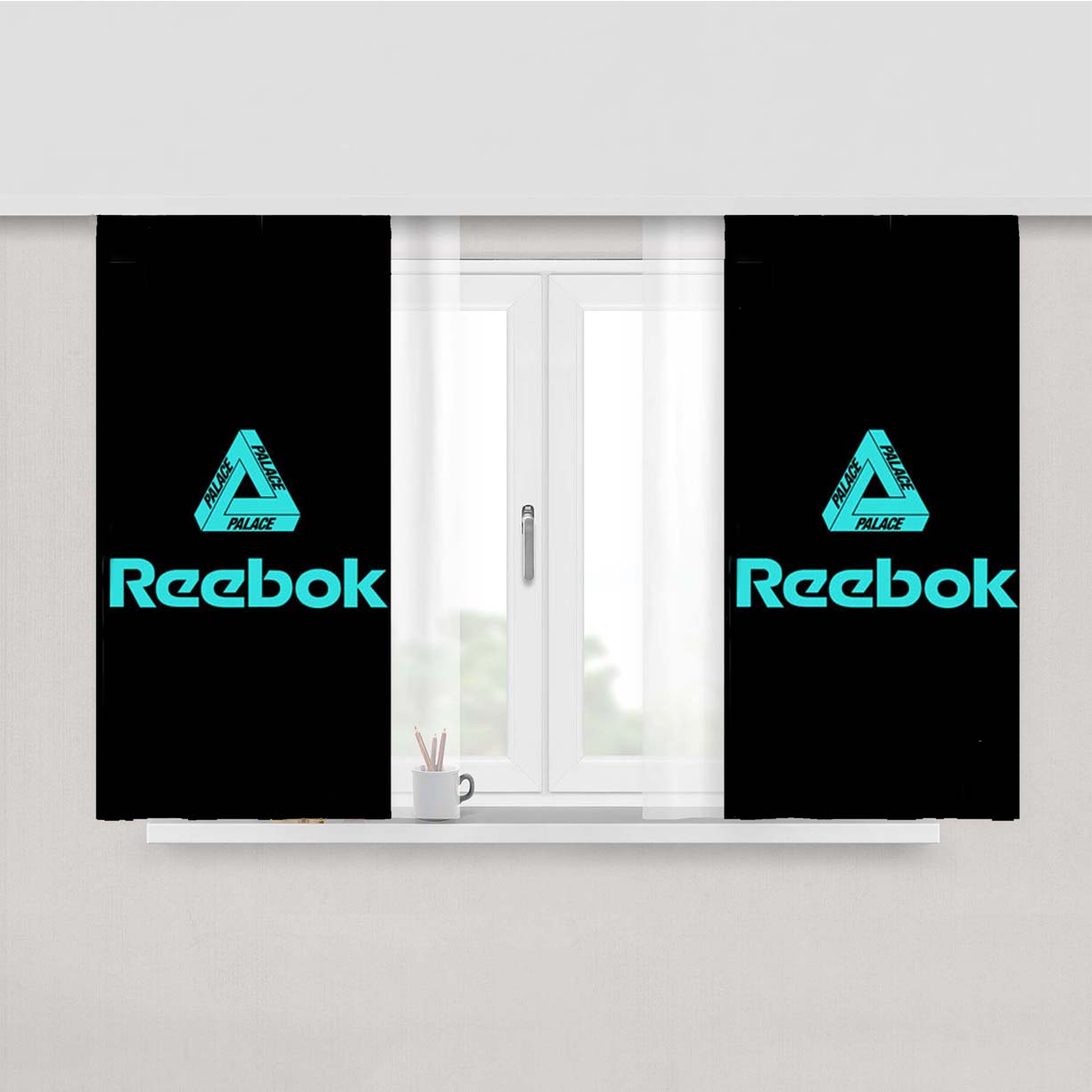 Reebok Palace Peach Skin Window Curtains