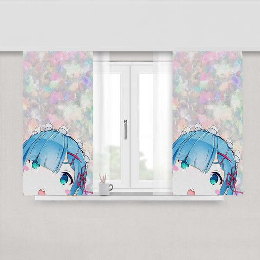 Rem Re-Zero Wallpaper Peach Skin Window Curtains