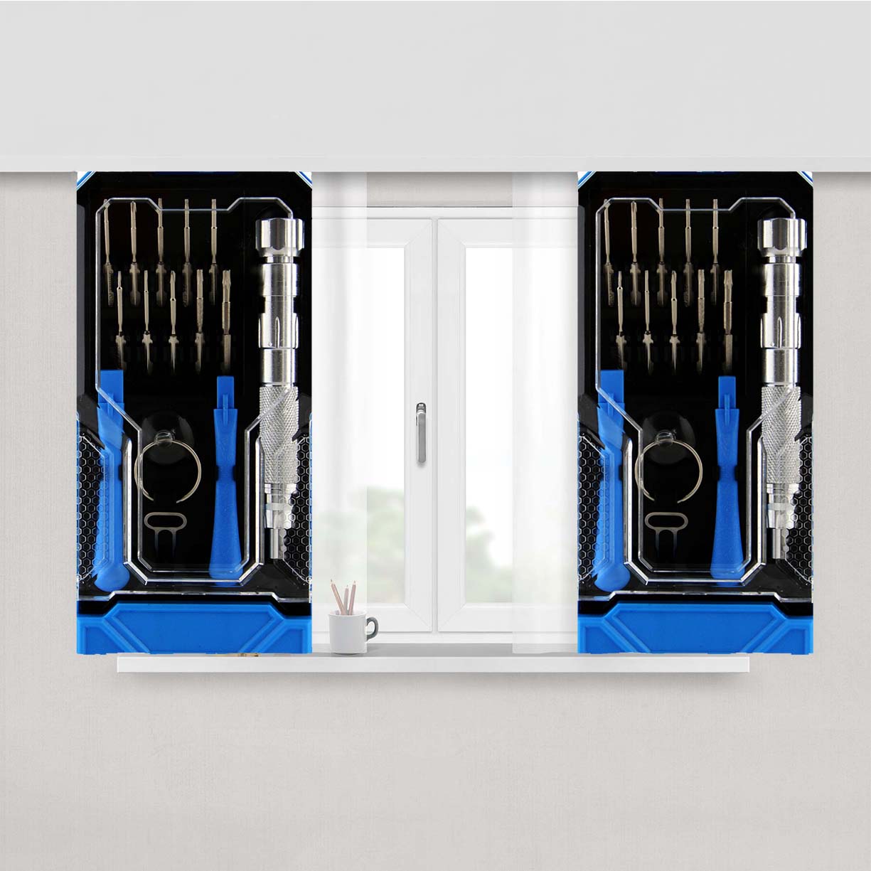 Repair Tool Kit Peach Skin Window Curtains