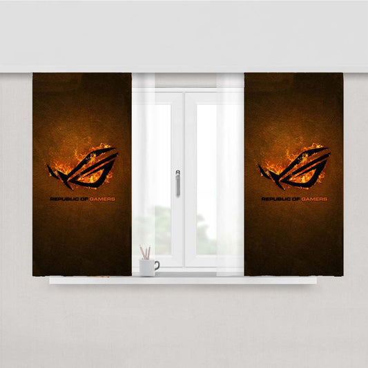 Republic Of Gamers Log Rog Peach Skin Window Curtains