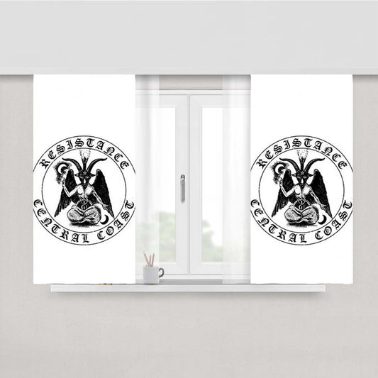 Resistance Central Coast Logo Peach Skin Window Curtains