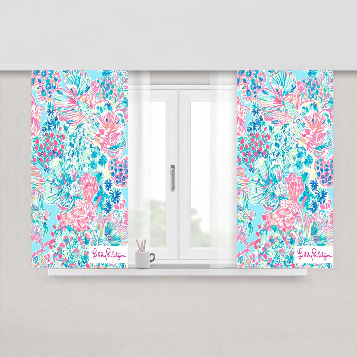 Resort Escape Lilly Puli Peach Skin Window Curtains