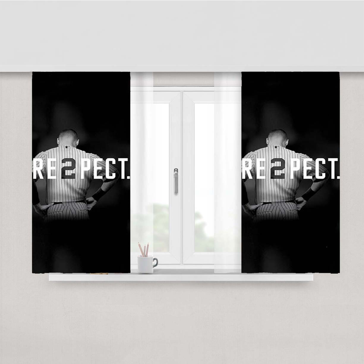 Respect Derek Jeter Re2Pect Peach Skin Window Curtains