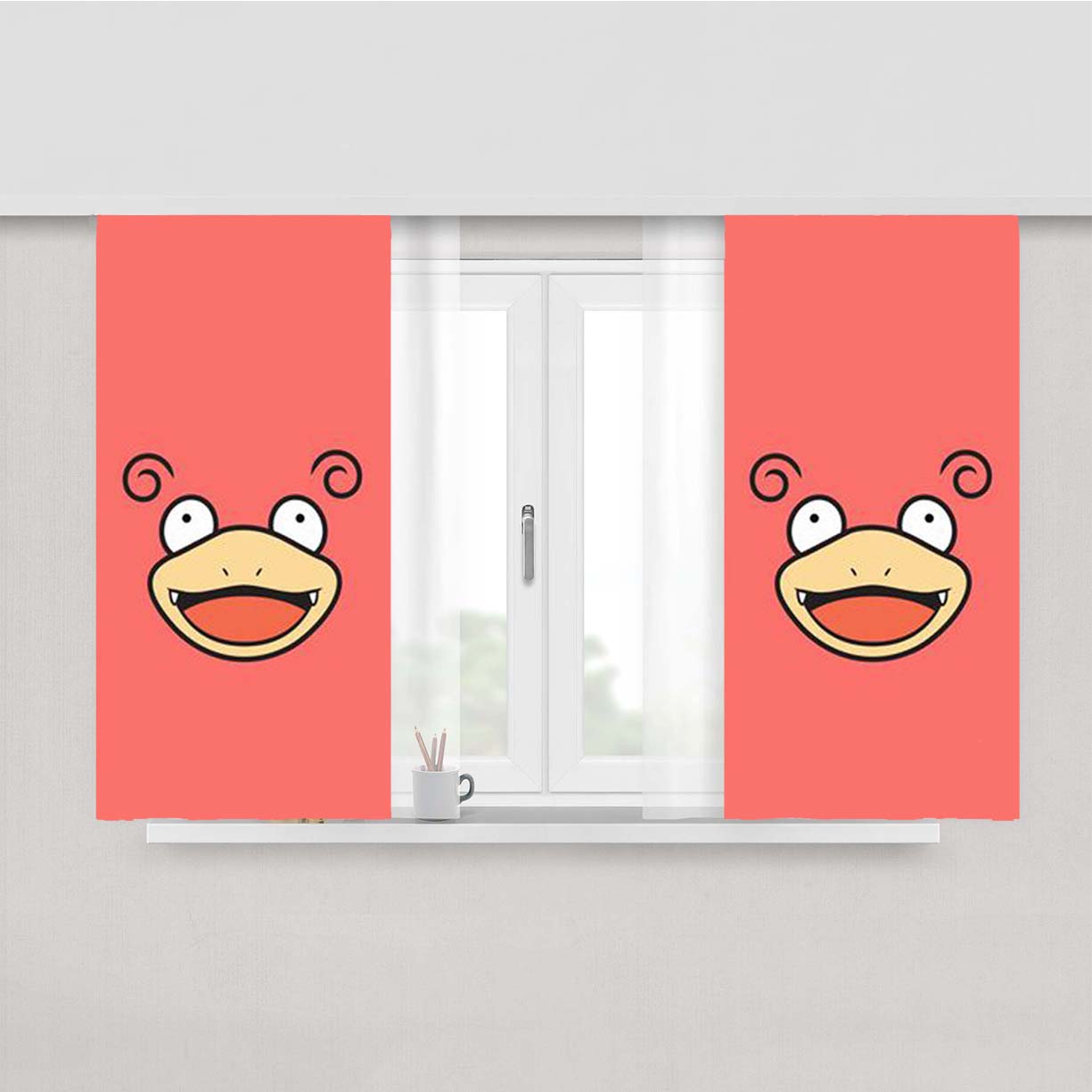 Retro Pink Animal Peach Skin Window Curtains