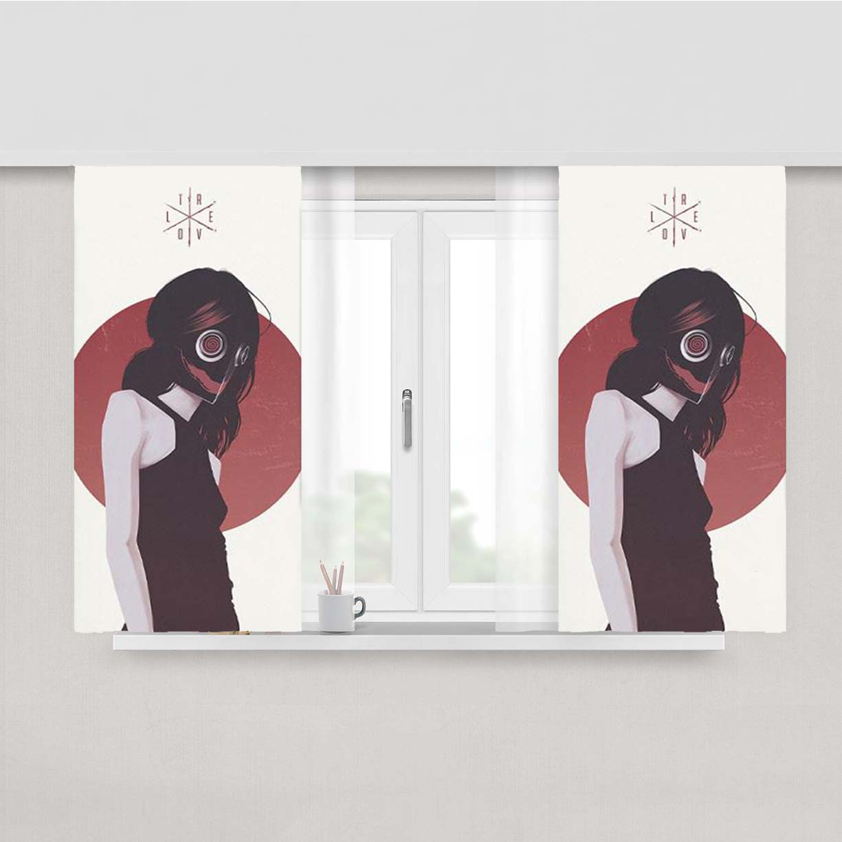 Revolt Peach Skin Window Curtains