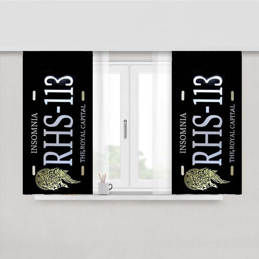 Rhs 113 Regalia License Plate Peach Skin Window Curtains