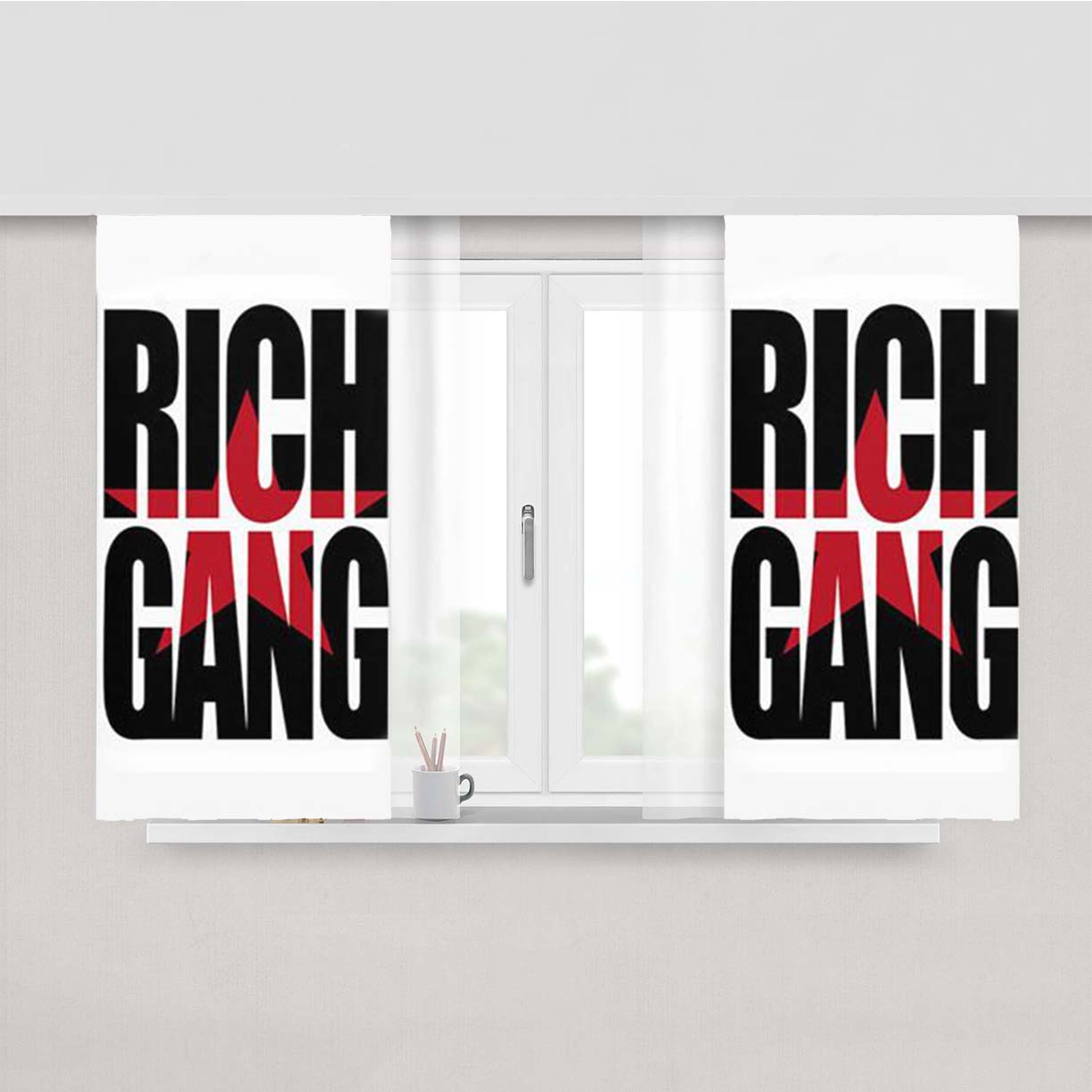 Rich Gang Peach Skin Window Curtains