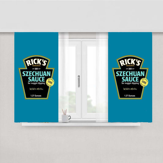 Rick Favourite Szechuan Sauce Nugget Dipping Peach Skin Window Curtains