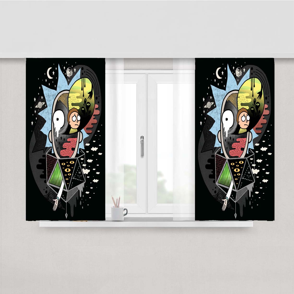 Rick Polarity Peach Skin Window Curtains