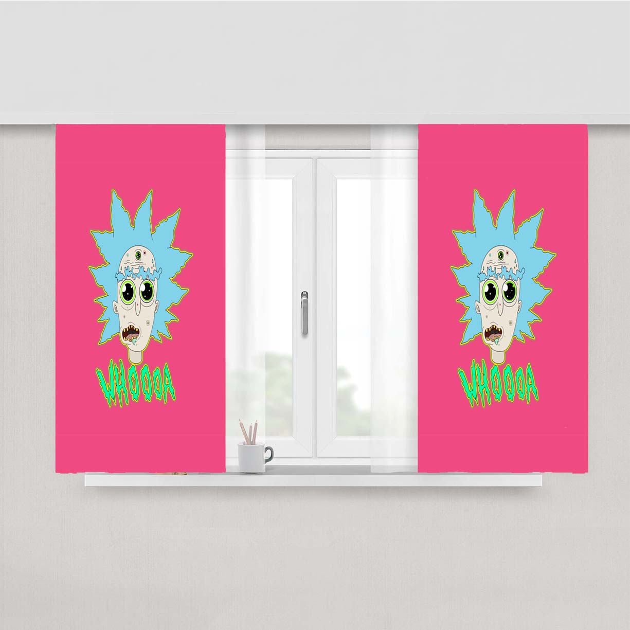 Rickedelic Peach Skin Window Curtains