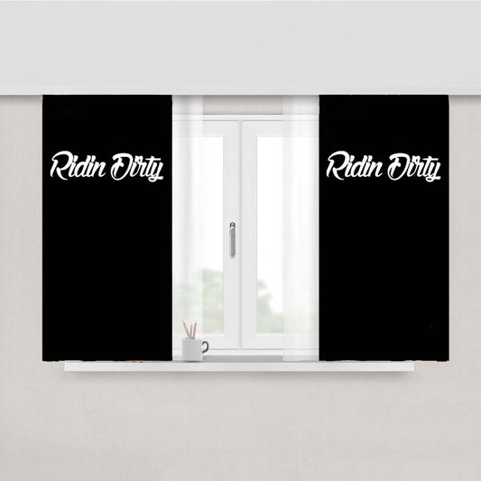 Ridin Dirty Funny Gym Cycle Graphic Peach Skin Window Curtains