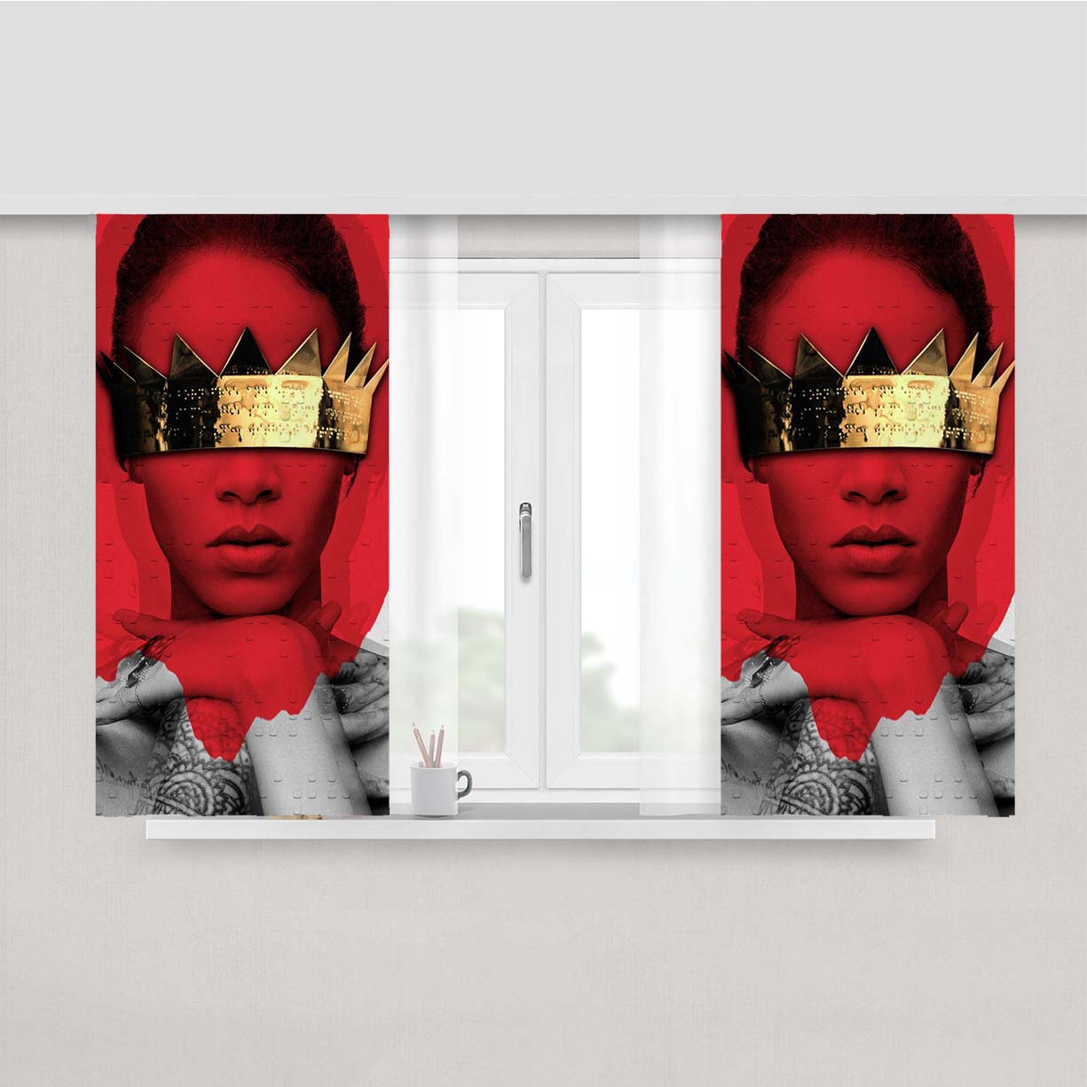 Rihanna Anti Peach Skin Window Curtains