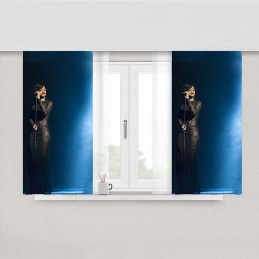 Rihanna In Concert Peach Skin Window Curtains