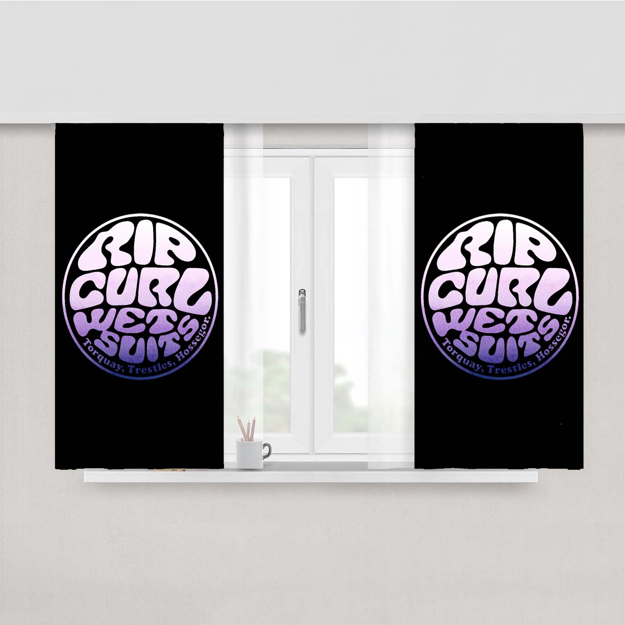 Rip Curl Wetsuits Color Peach Skin Window Curtains