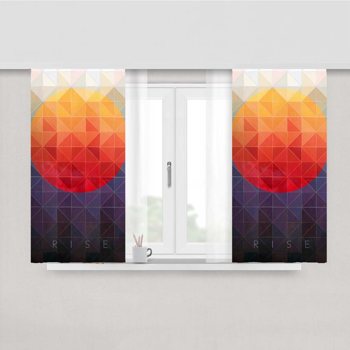 Rise Quible Peach Skin Window Curtains