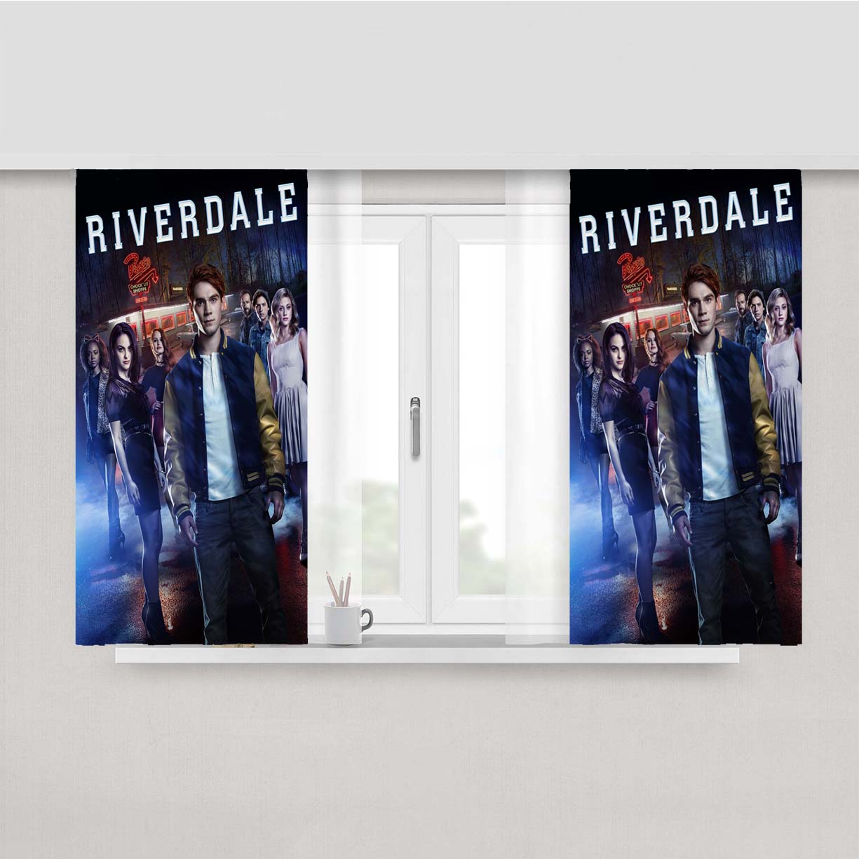 Riverdale Poster Peach Skin Window Curtains
