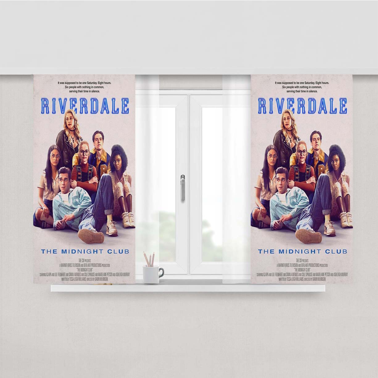 Riverdale The Midnight Club Poster Peach Skin Window Curtains