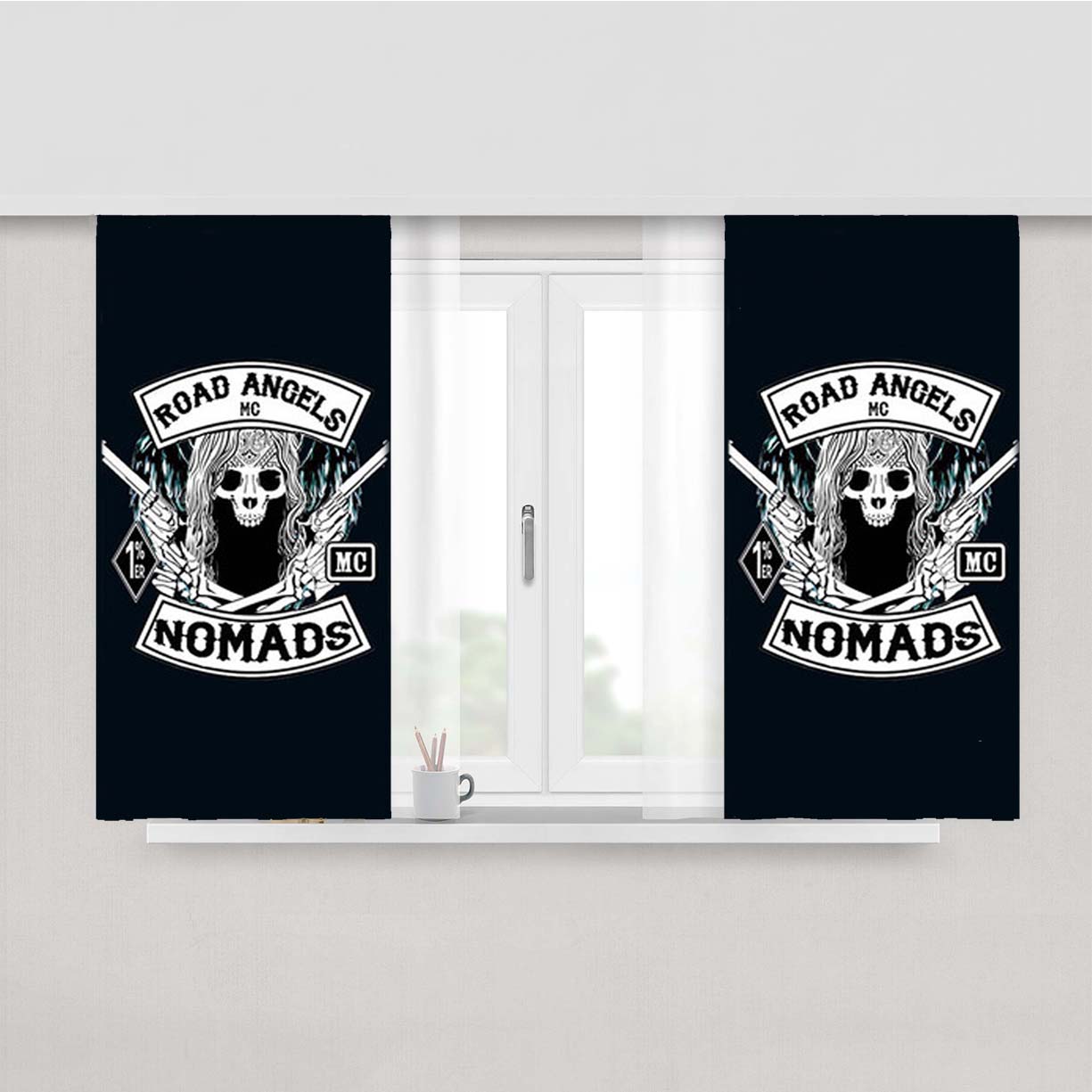 Road Angels Nomads Peach Skin Window Curtains