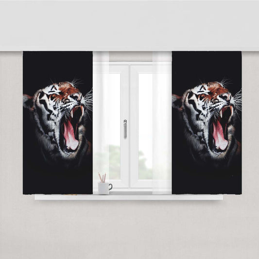 Roaring Tiger 4K Peach Skin Window Curtains