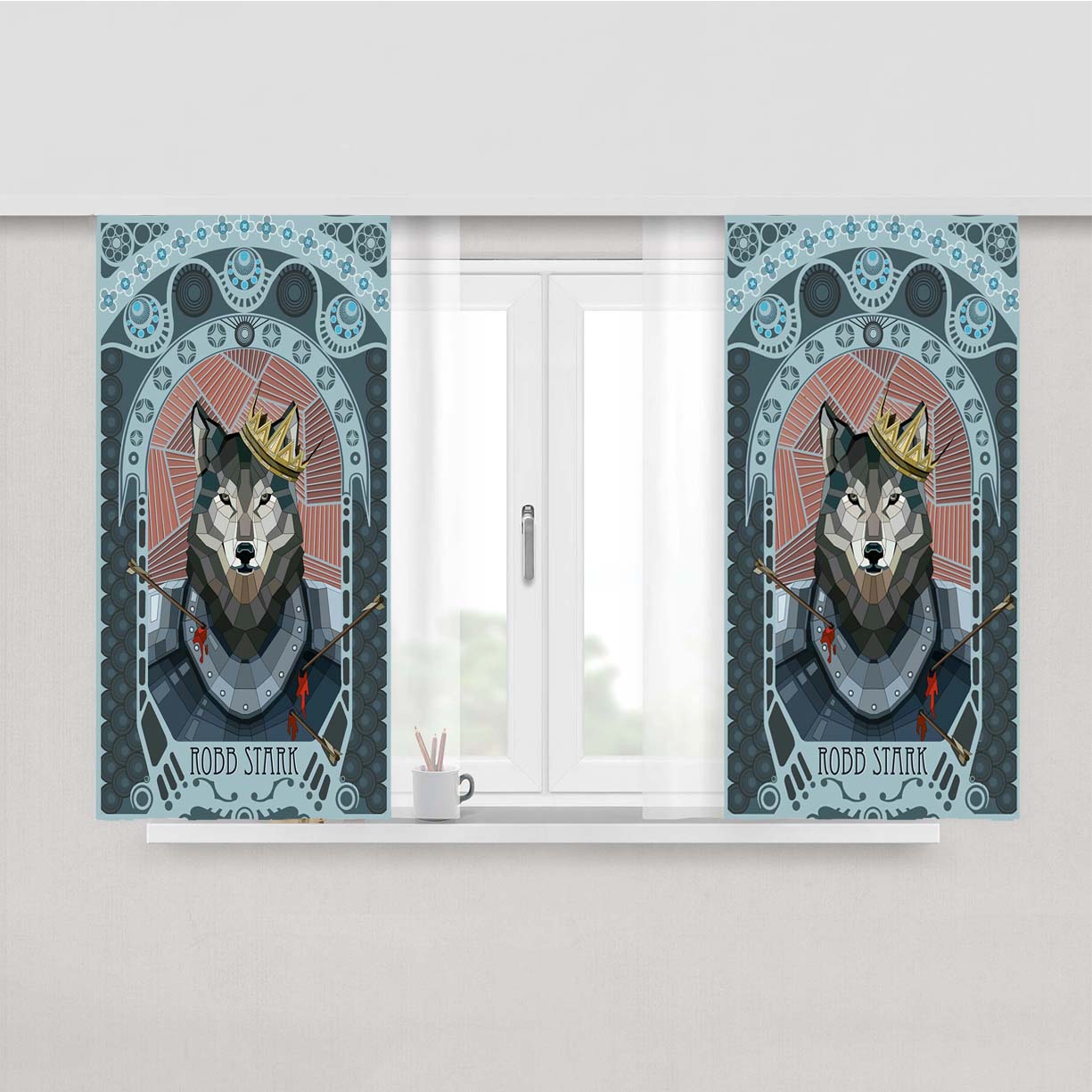 Robb Stark Peach Skin Window Curtains
