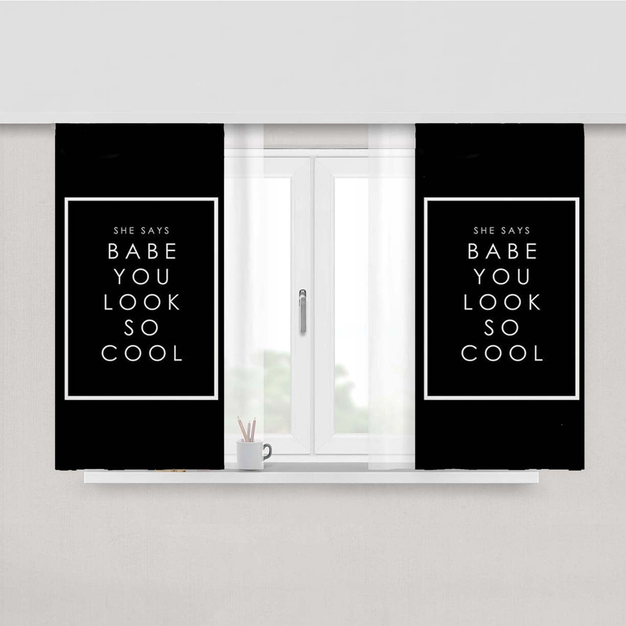 Robbers Peach Skin Window Curtains