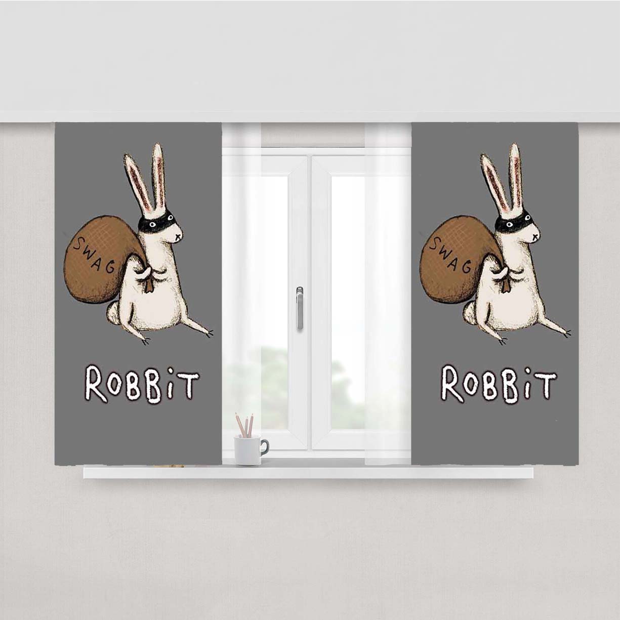 Robbit Peach Skin Window Curtains