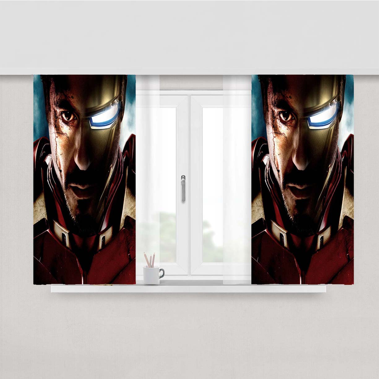 Robert Downey Jr Iron Man Peach Skin Window Curtains