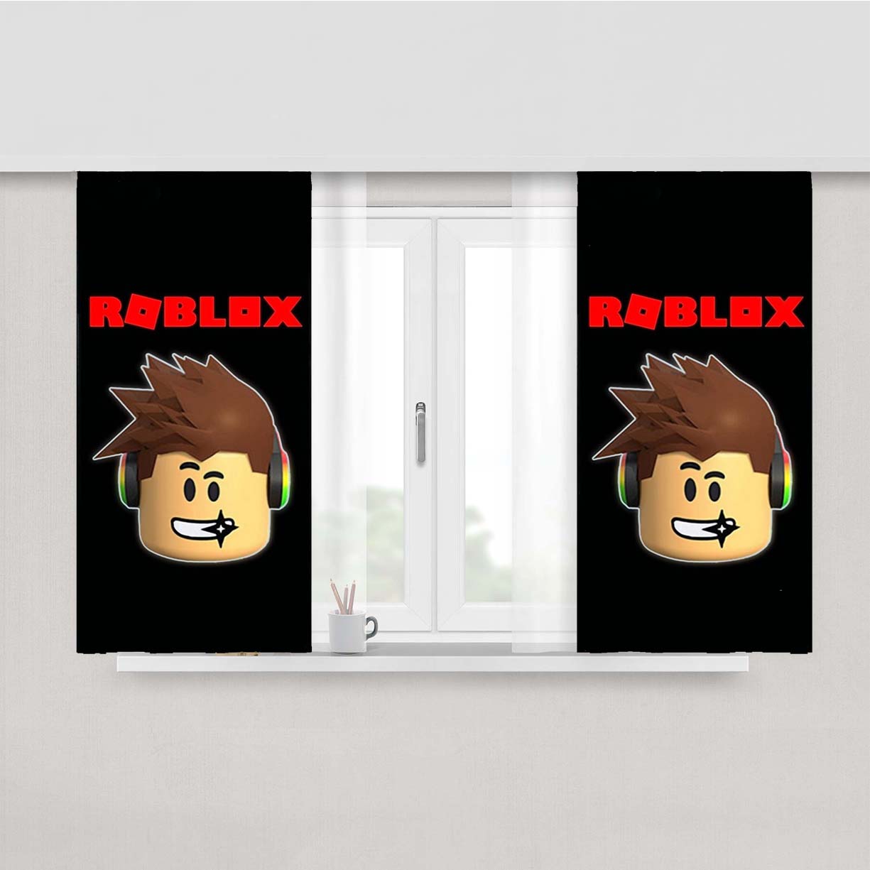 Roblox Game Icon Peach Skin Window Curtains