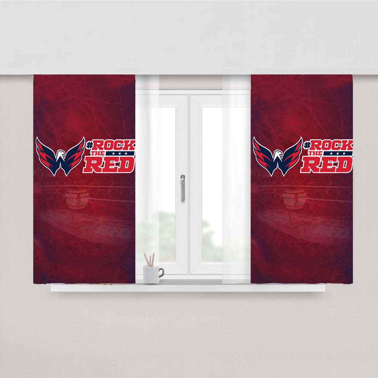 Rock The Red Peach Skin Window Curtains