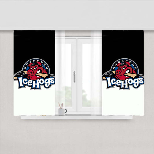 Rockford Ice Hogs Peach Skin Window Curtains