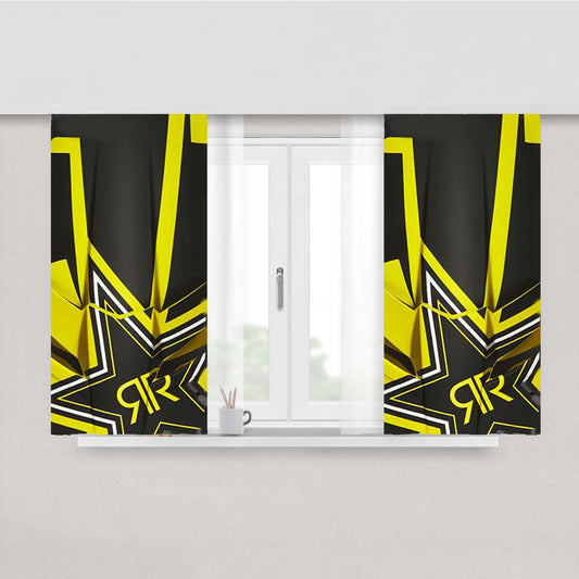 Rockstar Energy Drink Moto Mx Peach Skin Window Curtains