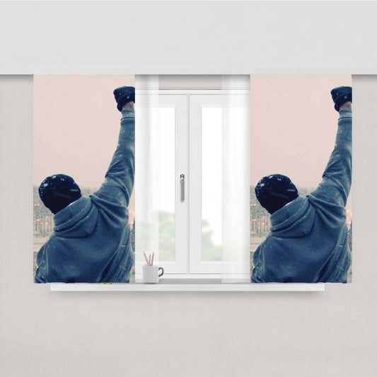 Rocky Balboa Fist Peach Skin Window Curtains