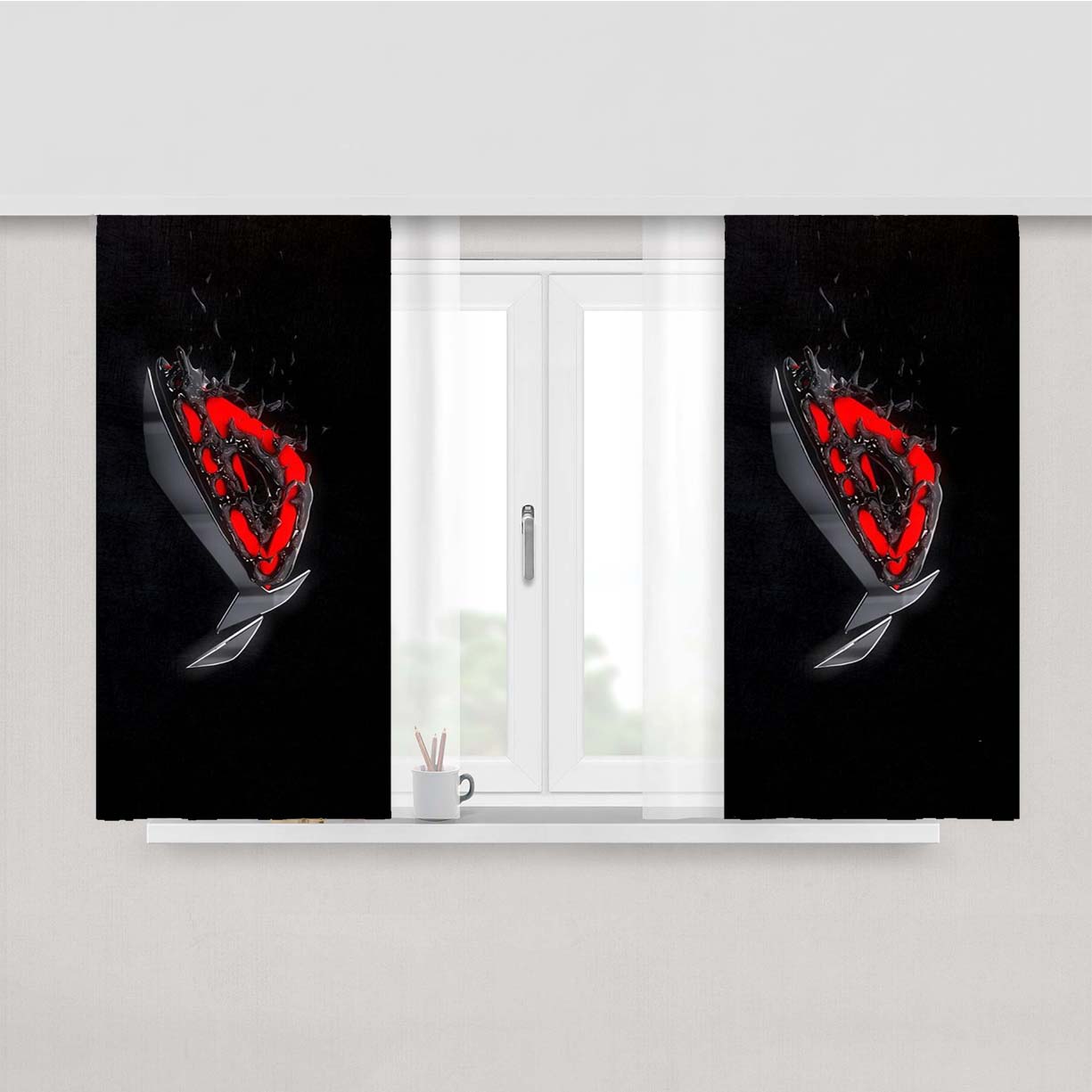 Rog Peach Skin Window Curtains