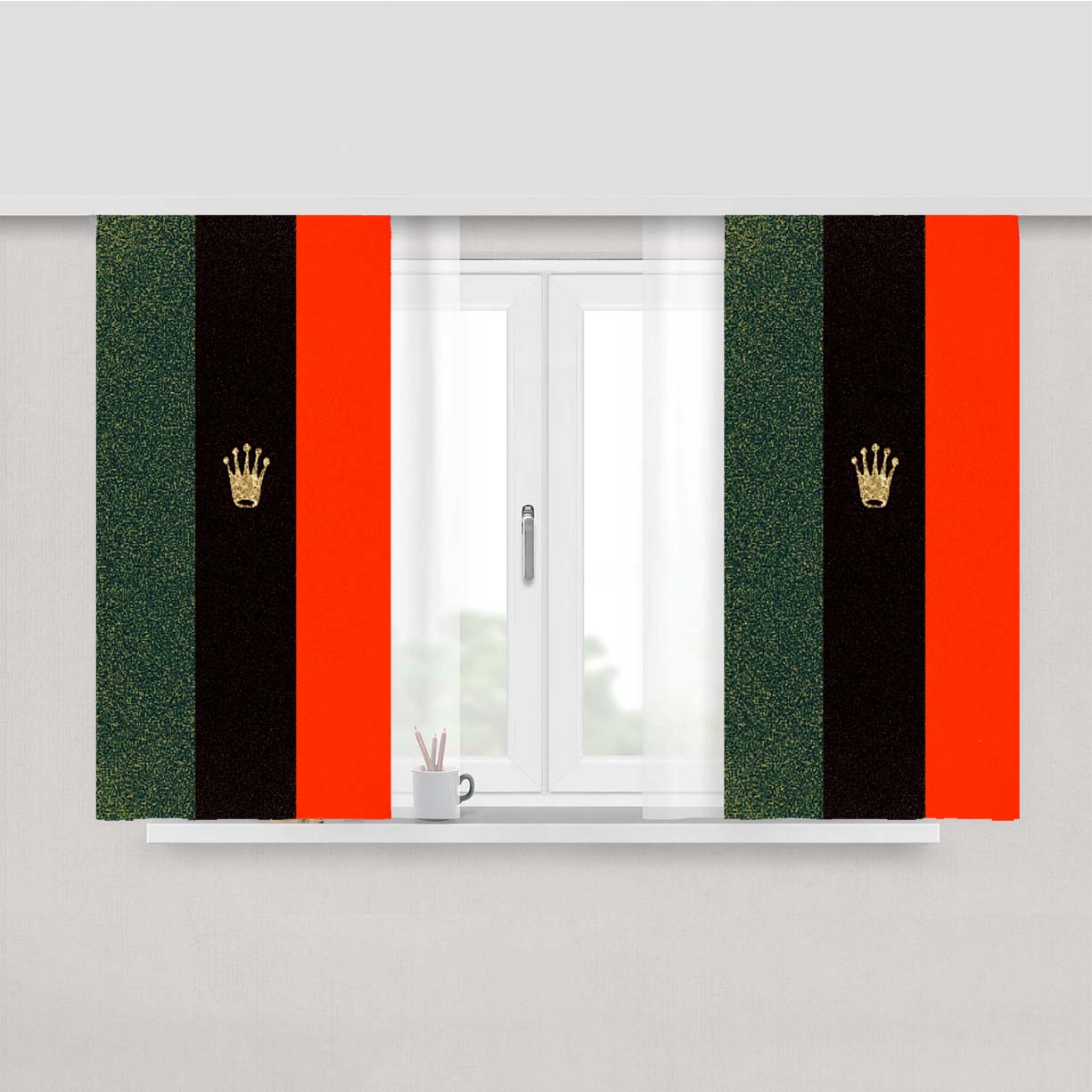 Rolex Crown Str Peach Skin Window Curtains