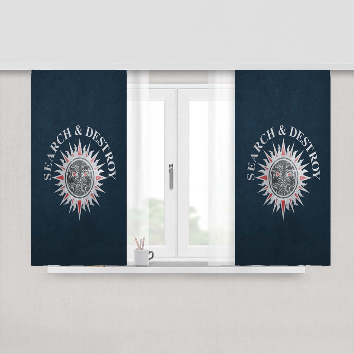 Rollins Band Peach Skin Window Curtains