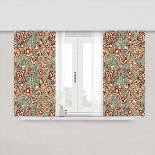 Rose Gold Elegant Peach Skin Window Curtains