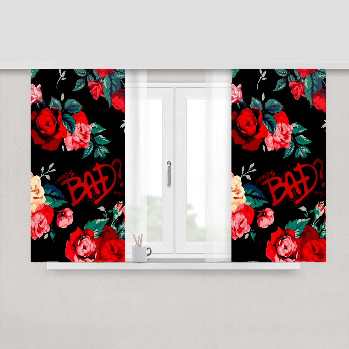 Rose Who Is Bad Wallpaper Peach Skin Window Curtains